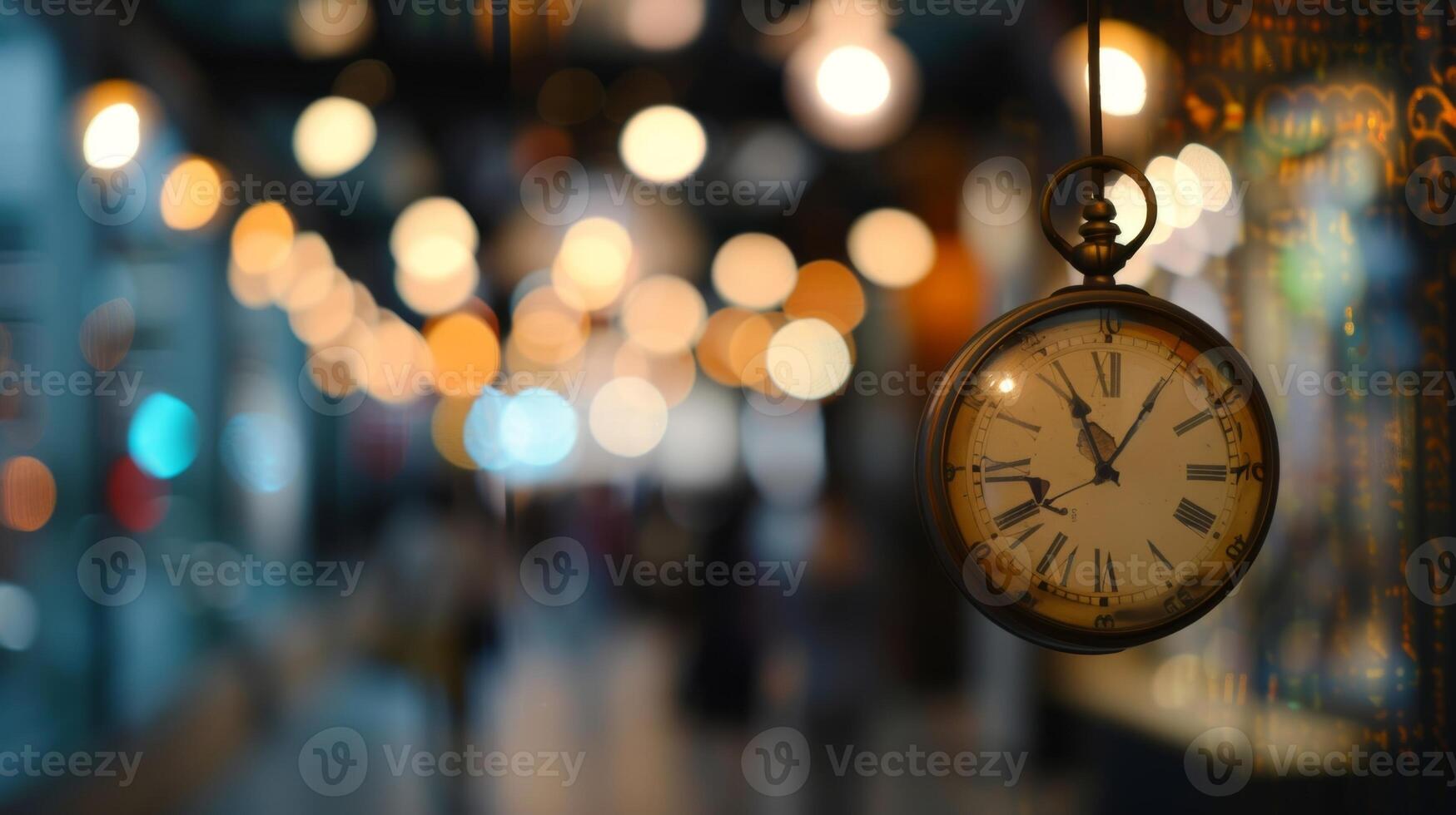 Lack of clarity in the image mirrors the elusiveness of time in the museum exhibit photo