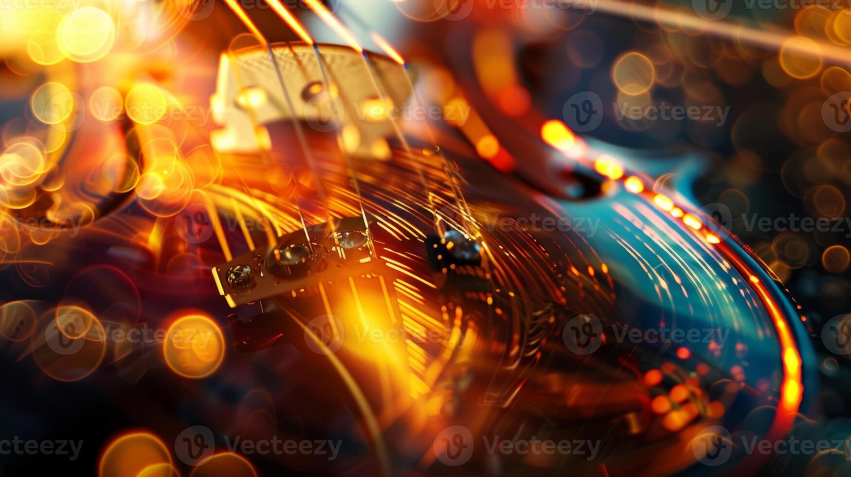 Blurred outlines of instruments create a mesmerizing melody photo