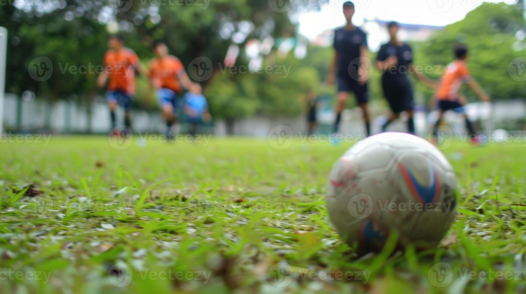 A blurry glimpse of determination and teamwork as the team practices their passing skills photo