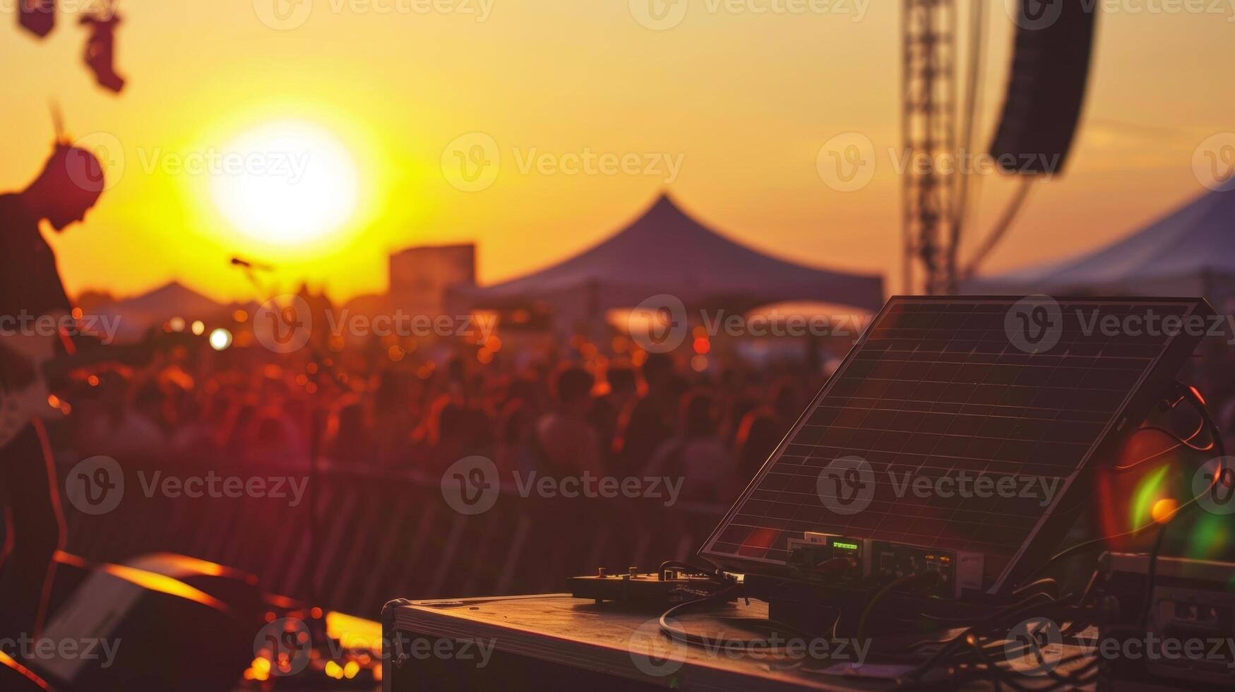 Concertgoers can enjoy their favorite bands while also contributing to a more environmentally friendly event thanks to the solarpowered stages photo