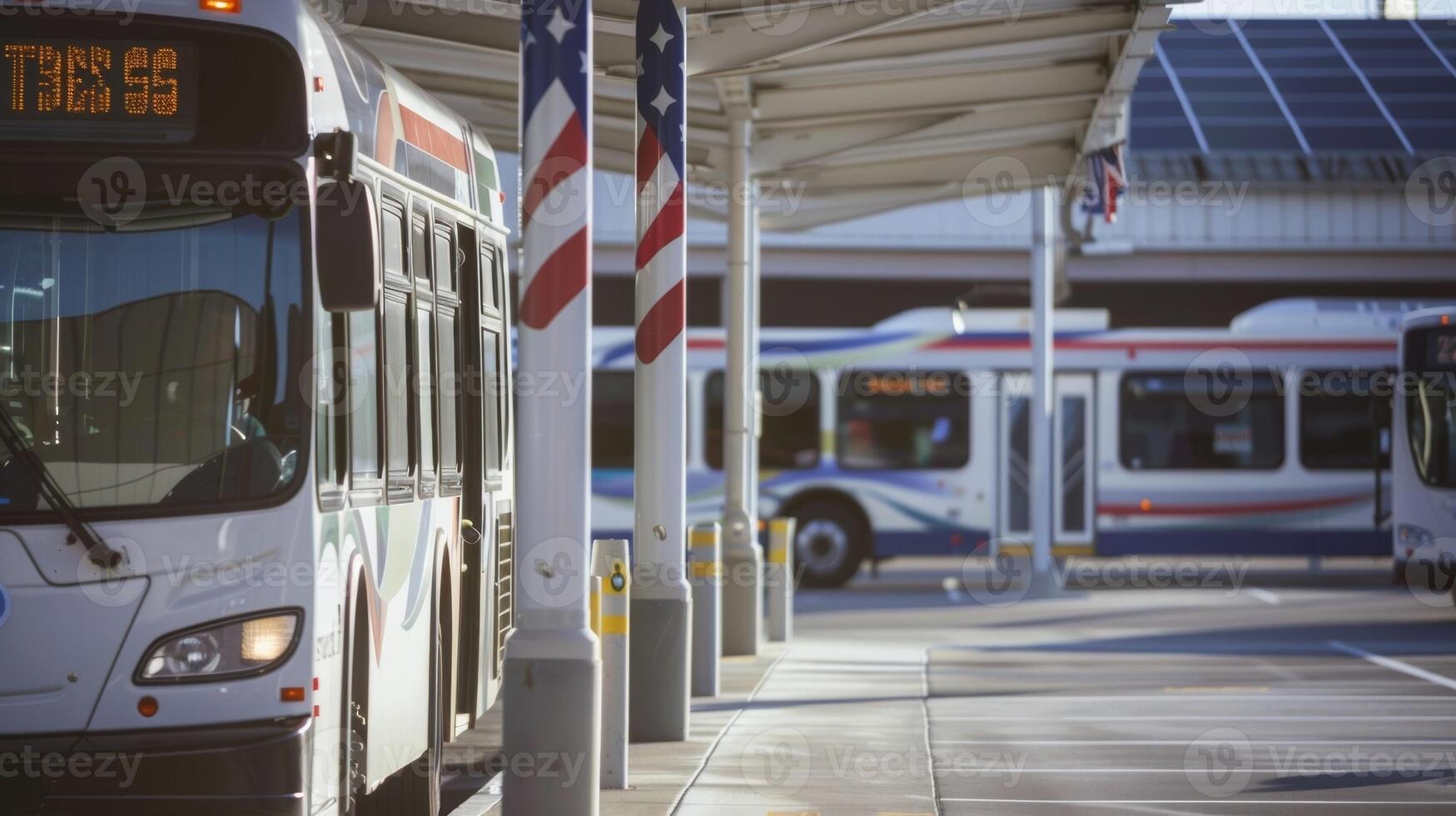 The depot offers free public WiFi powered by solar energy allowing passengers to stay connected while waiting for their bus photo