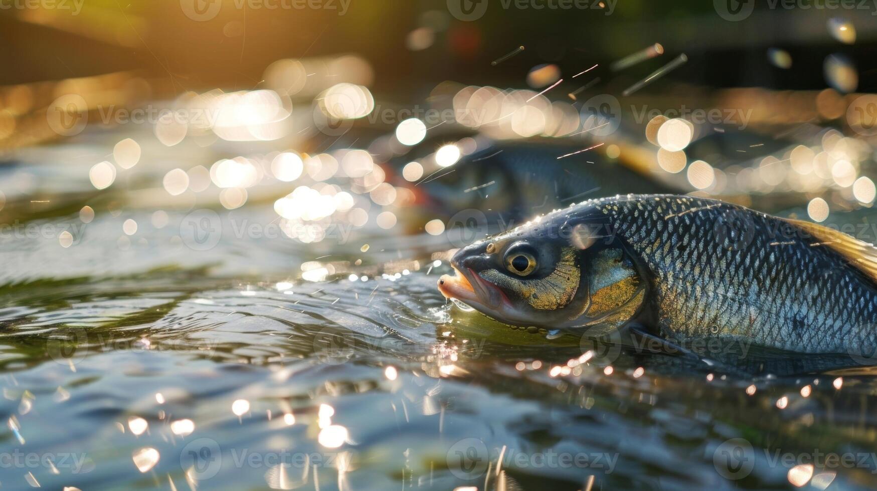 A farmer reporting recordbreaking fish growth due to the use of solar energy for their farm photo