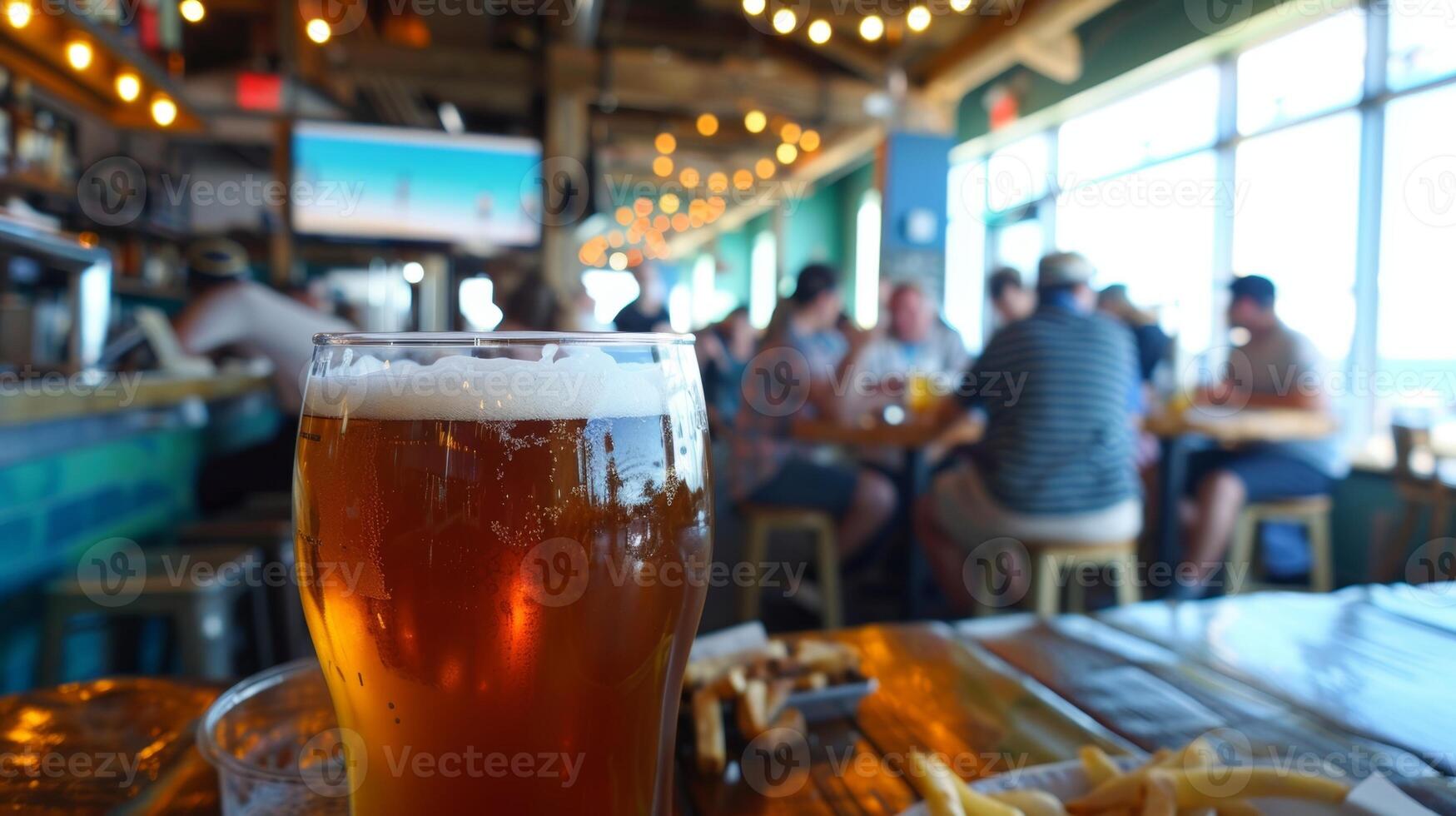 A beachfront brewery and restaurant offering a variety of craft beers and pubstyle dishes perfect for a postbeach hangout with friends photo
