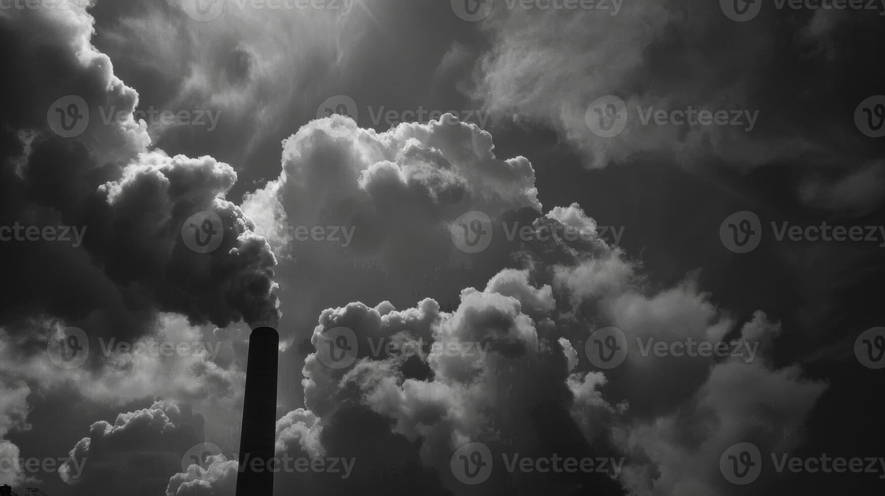 Dark clouds gather above adding a sense of urgency and danger to the already intense working environment photo