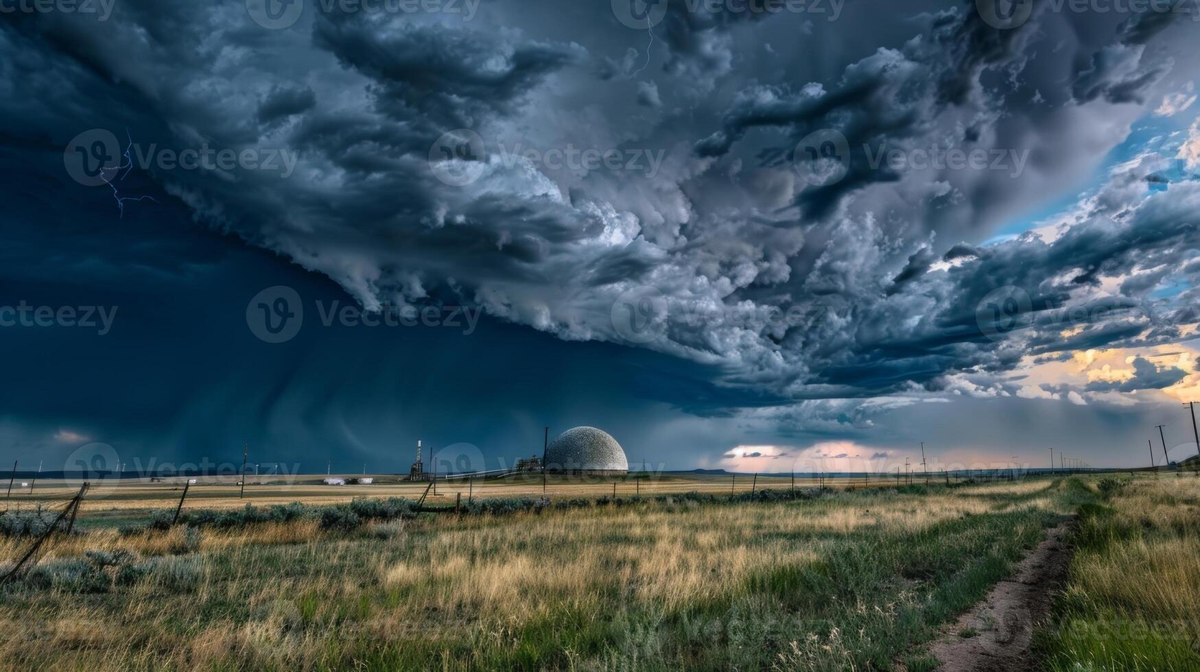 Even in the midst of a storm the salt dome stands strong and resilient sheltering the vital hydrocarbons from the elements photo