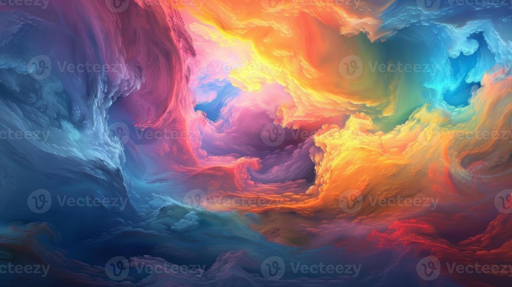 From the edges of the blurred horizon faint whispers of colorful clouds swirl and swirl as if they hold a message from the mysterious cosmos just beyond our reach. photo