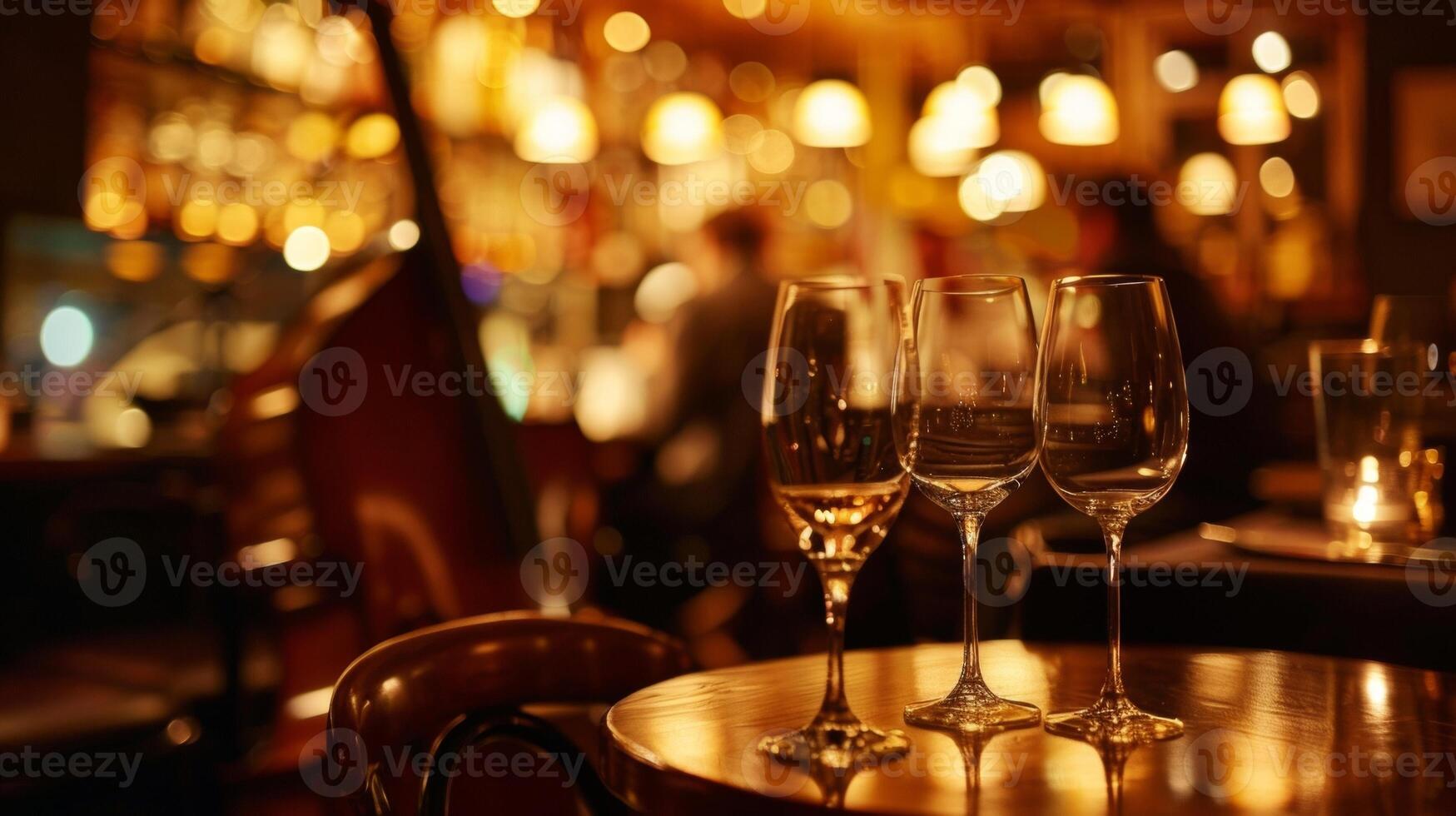 As the music envelops the room the defocused silhouettes of wine glasses bar stools and hazy figures sway to the smooth rhythms adding to the intimate and buzzing ambiance of this photo