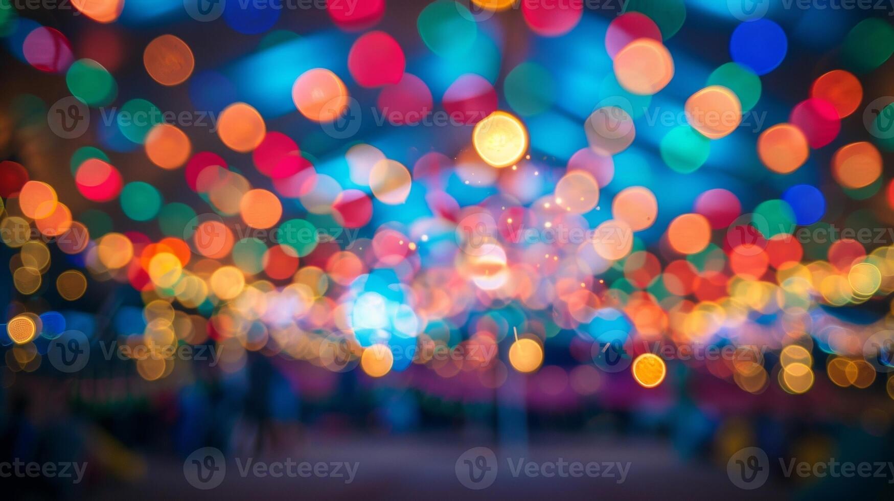 Defocused Firecracker Frenzy Amidst the blurry chaos of colorful fireworks the illuminated tents of Diwali stand out as a symbol of warmth and togetherness. A magical scene captured photo