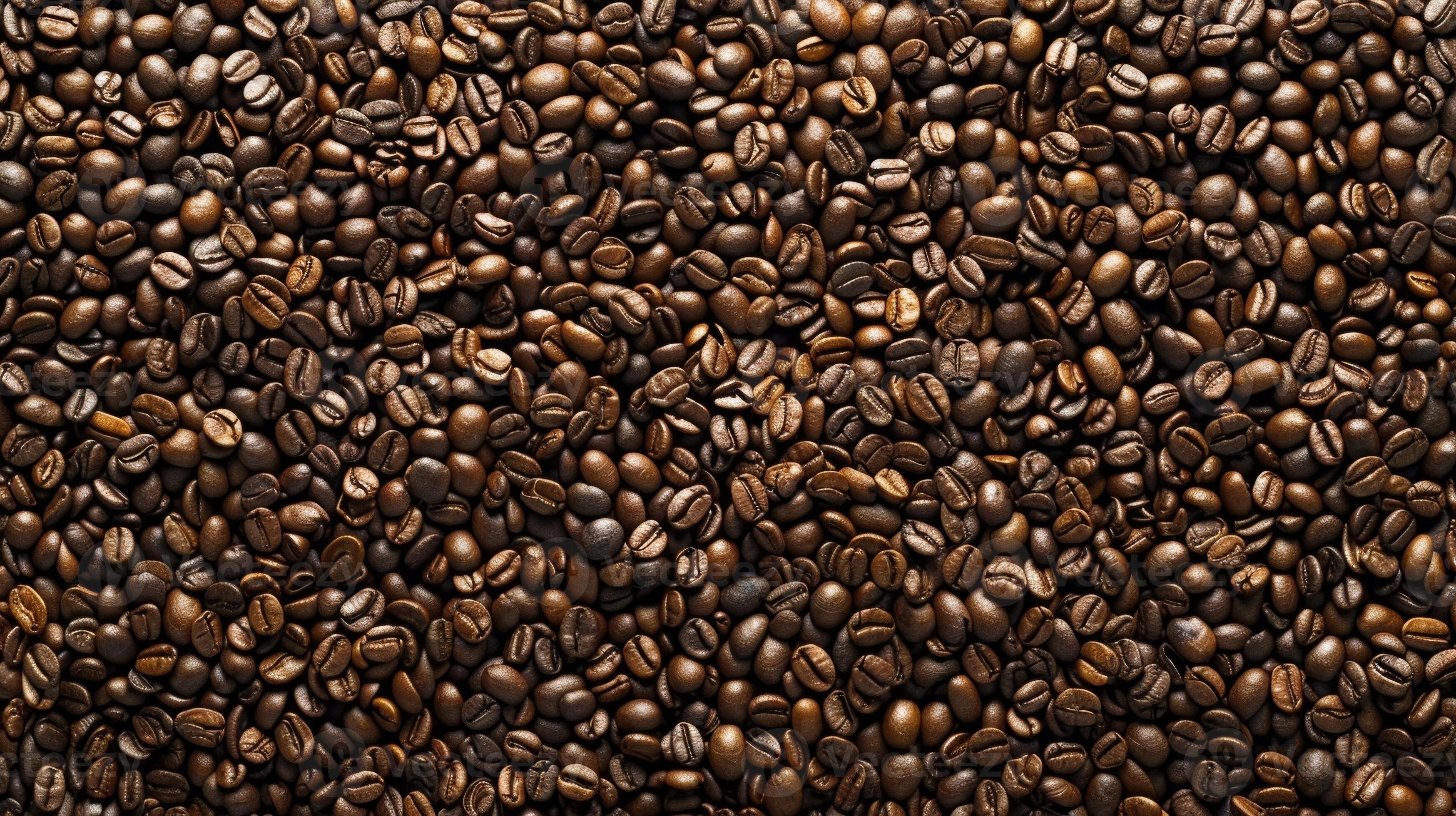 Blurred backdrop featuring tered coffee beans in a rich earthy color 