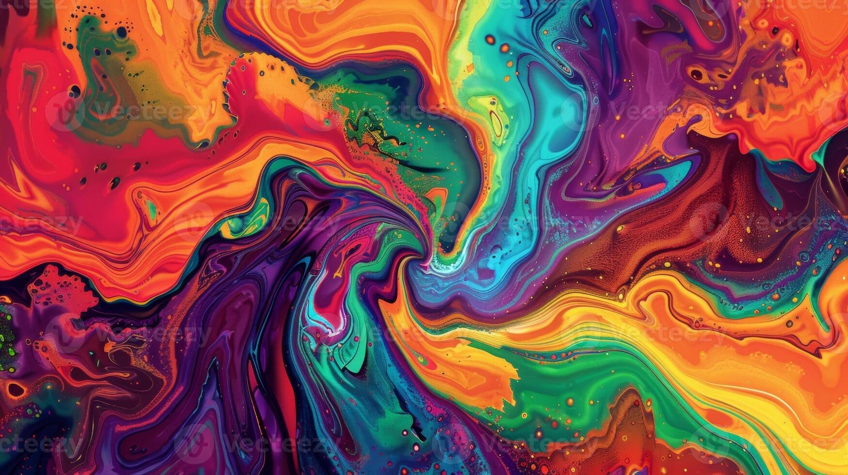 A psychedelic twist on a vinyl cover with trippy patterns and bright swirling hues giving the piece a dynamic and mesmerizing feel photo
