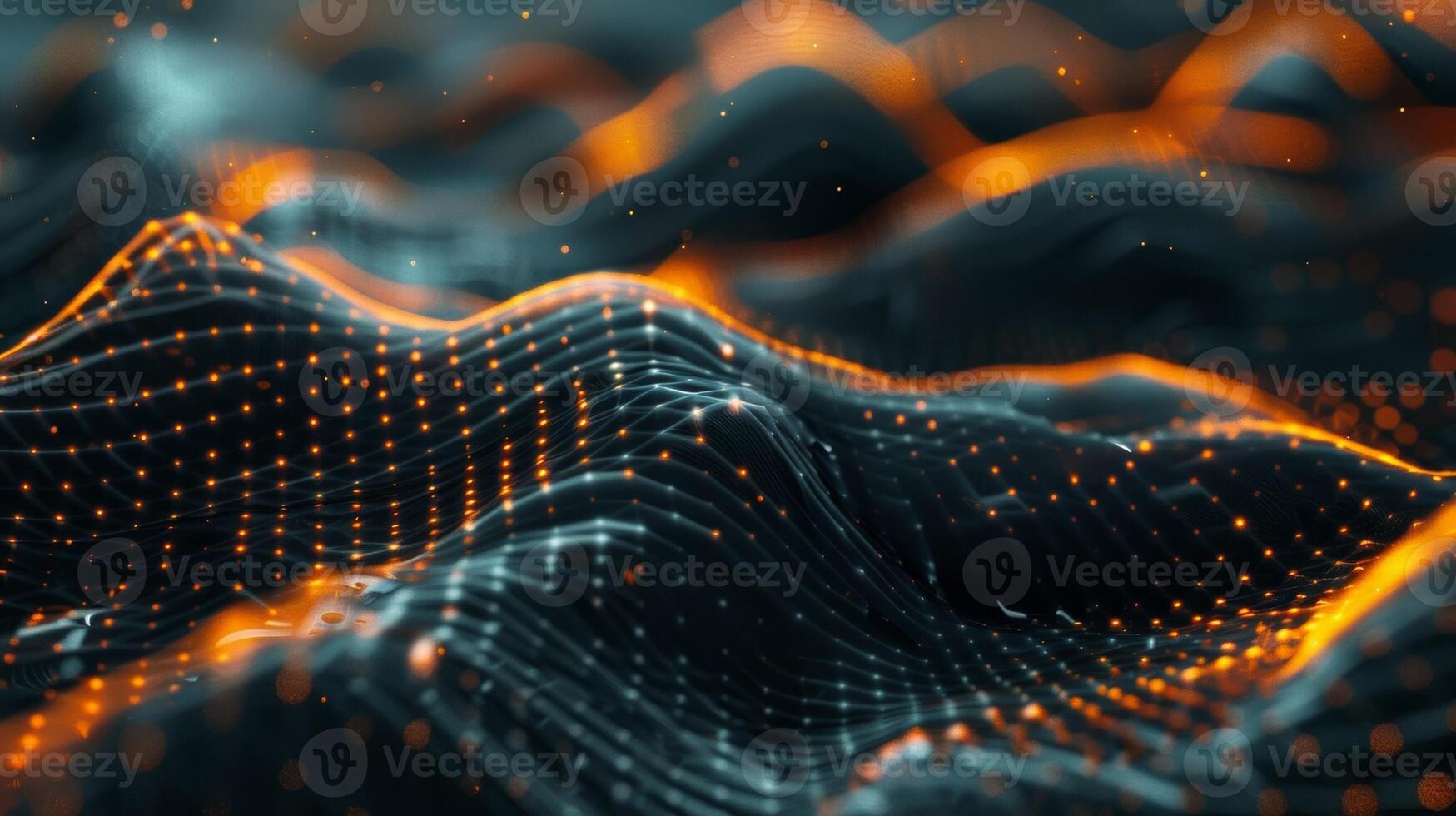 A masterful blend of geometric shapes and fluid lines recreating the ebbs and flows of a songs audio waves photo