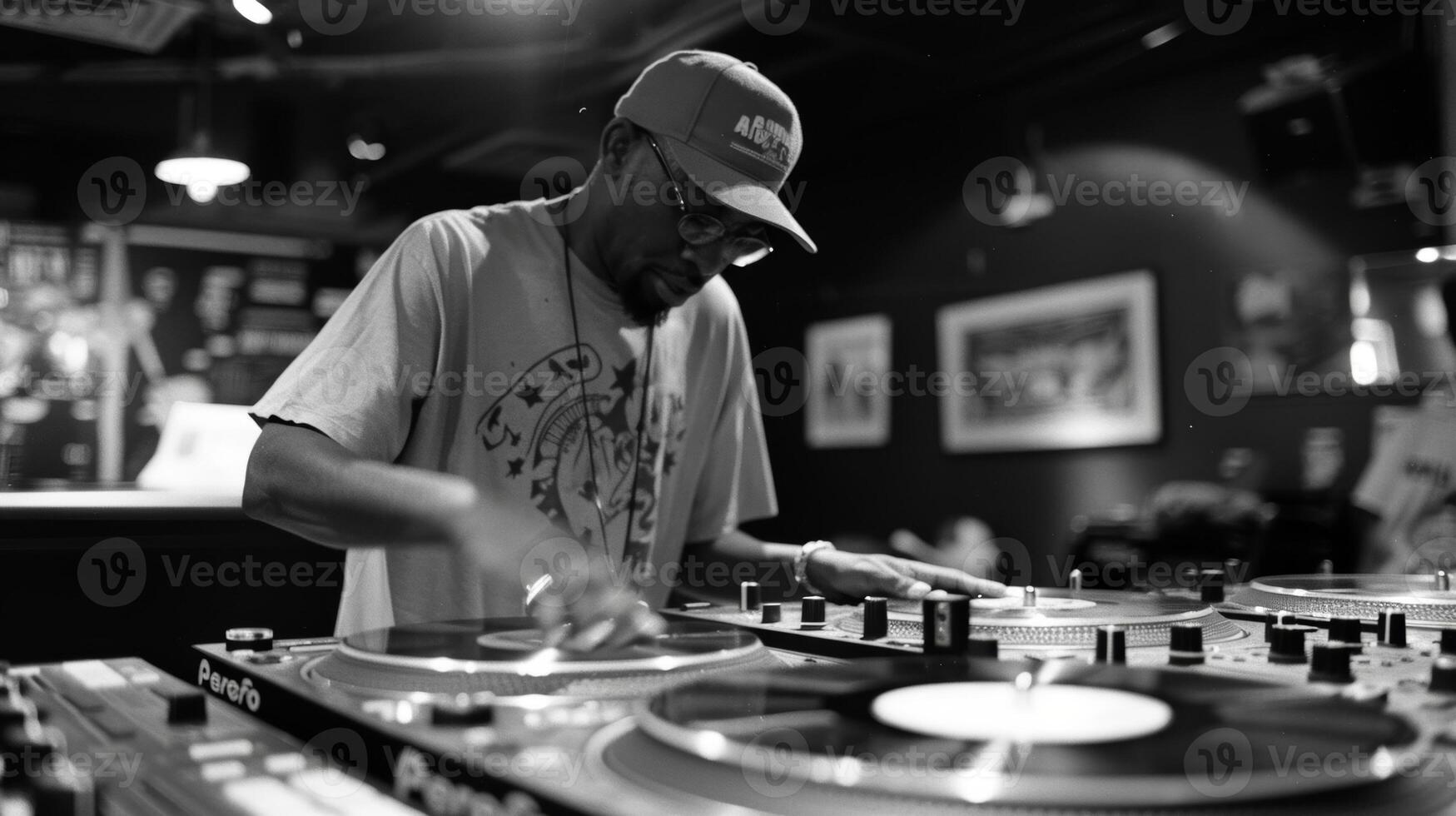 Stepbystep the instructor guides the aspiring DJs through the fundamentals of vinyl mixing helping them master the complex art of beat matching photo