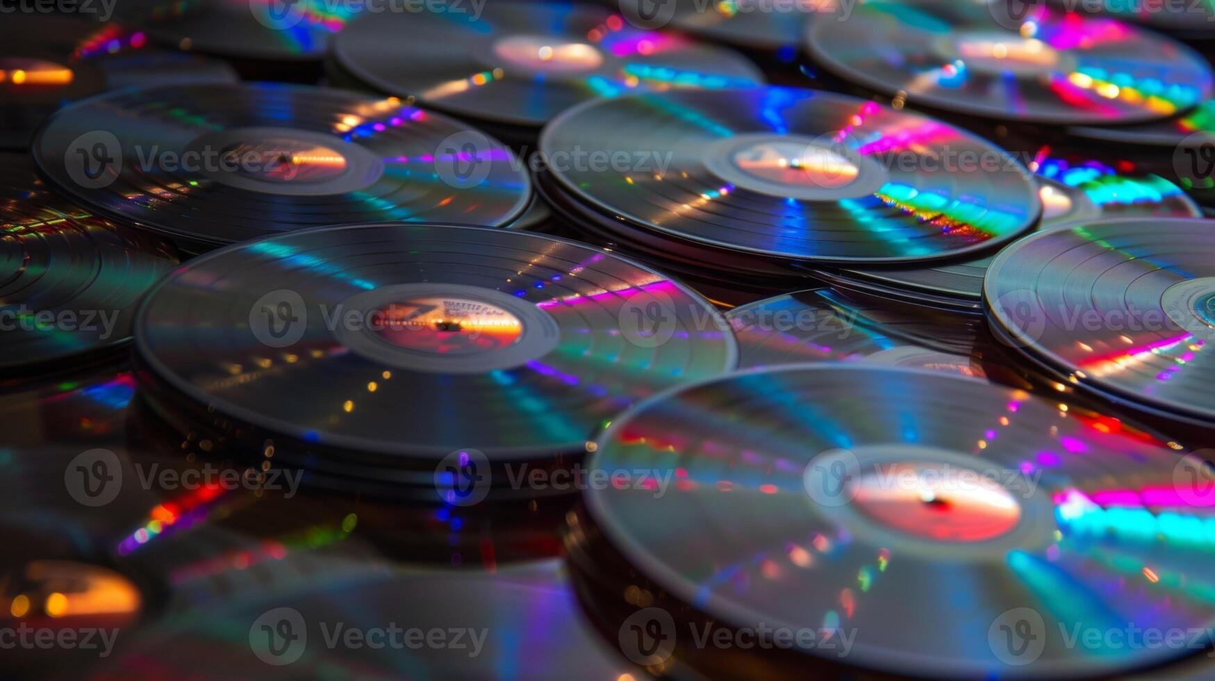 The rise of the compact disc CD in the 1980s which threatened to replace vinyl records photo