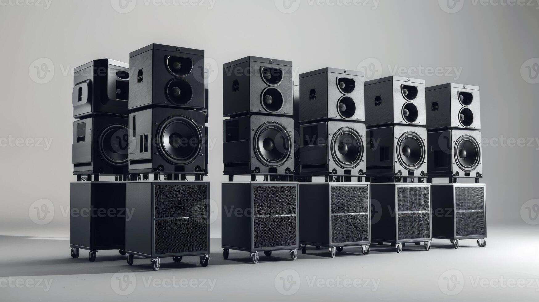 The combination of multiple highpowered amplifiers and subwoofers in this sound system creates a dynamic and wellbalanced audio output photo