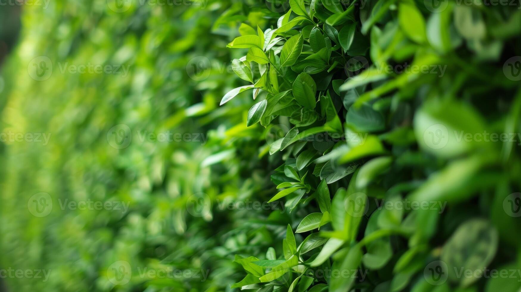 A green wall serving as a natural sound barrier reducing noise pollution and creating a peaceful environment photo