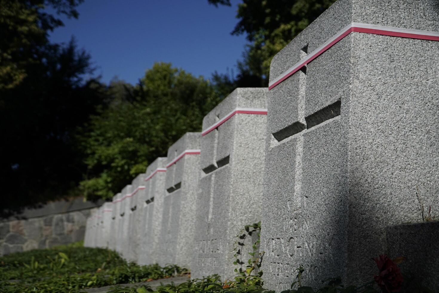 Vilnius, Lithuania - September 7th 2023 - Graves of 164 polish soldiers fallen in years 1919-1920 on Rasos Cemetery photo