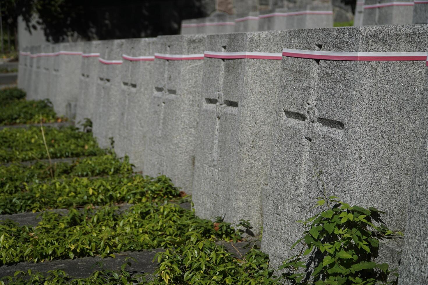 Vilnius, Lithuania - September 7th 2023 - Graves of 164 polish soldiers fallen in years 1919-1920 on Rasos Cemetery photo