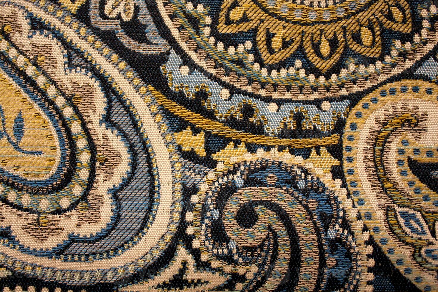 Richly Ornate Jacquard Fabric Background photo