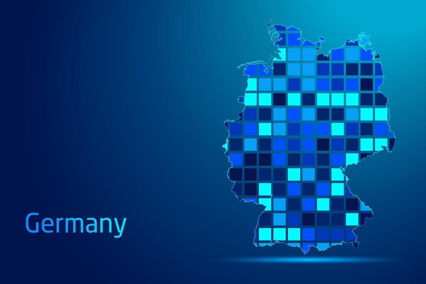 concepts of Germany Network Digital Technology Graphic illustration. Blue Color. Internet Futuristic Concept Map. vector