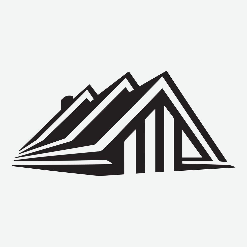 Real estate silhouette art Icon with white background vector