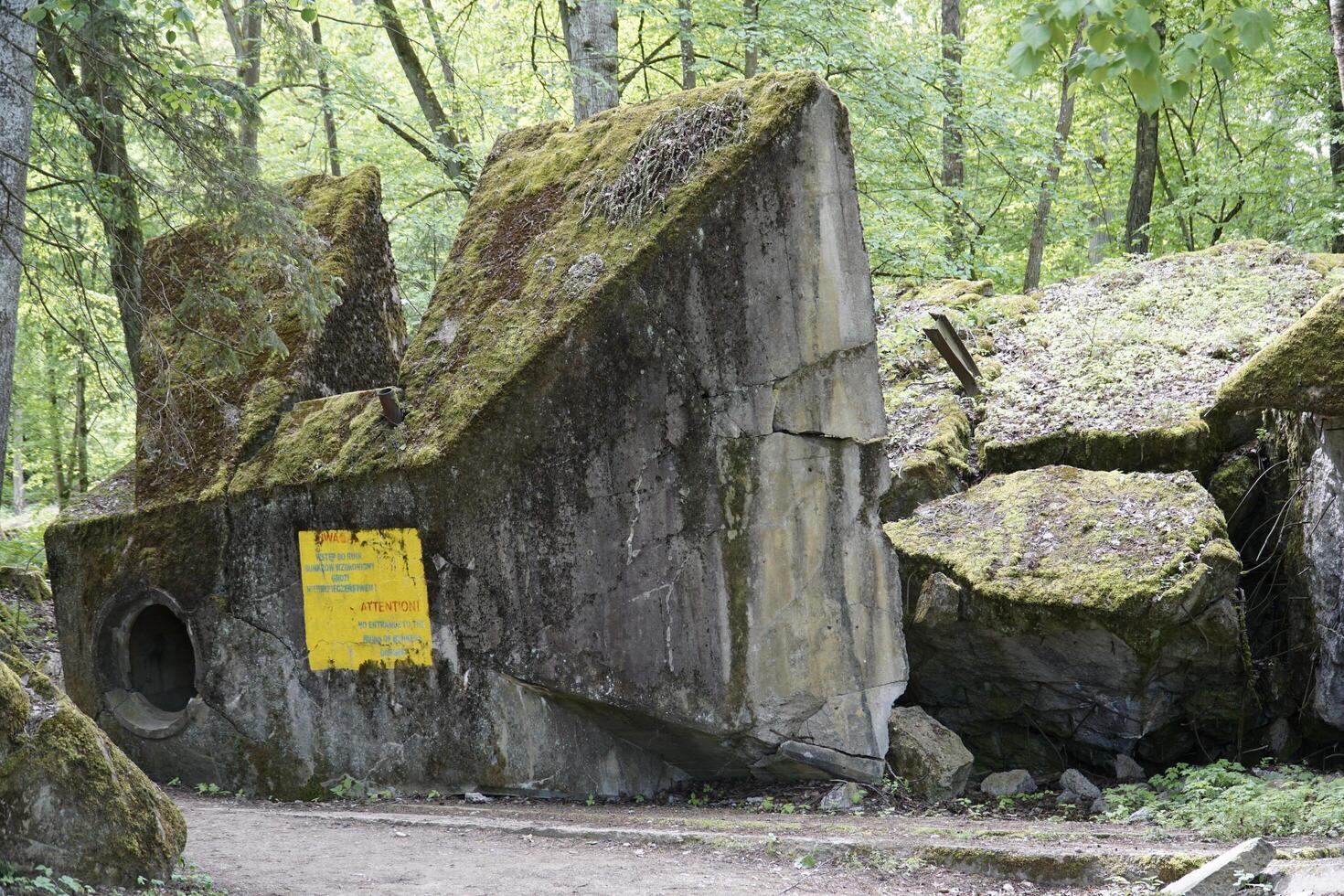 Ketrzyn, Gierloz, Poland - May 11th 2024 - Ruins of a bunker in Wolf's Liar photo