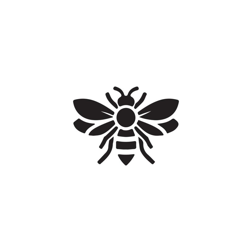 bee icon on the white background vector