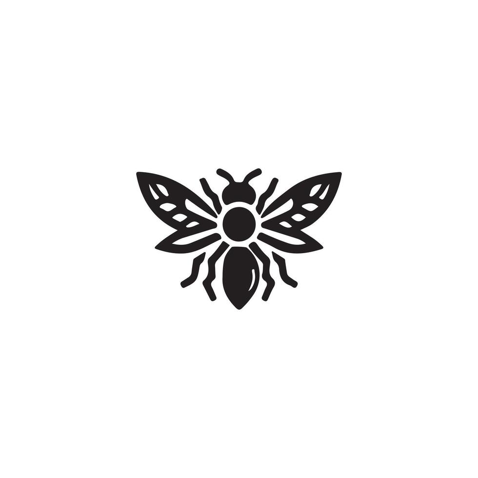 bee icon on the white background vector