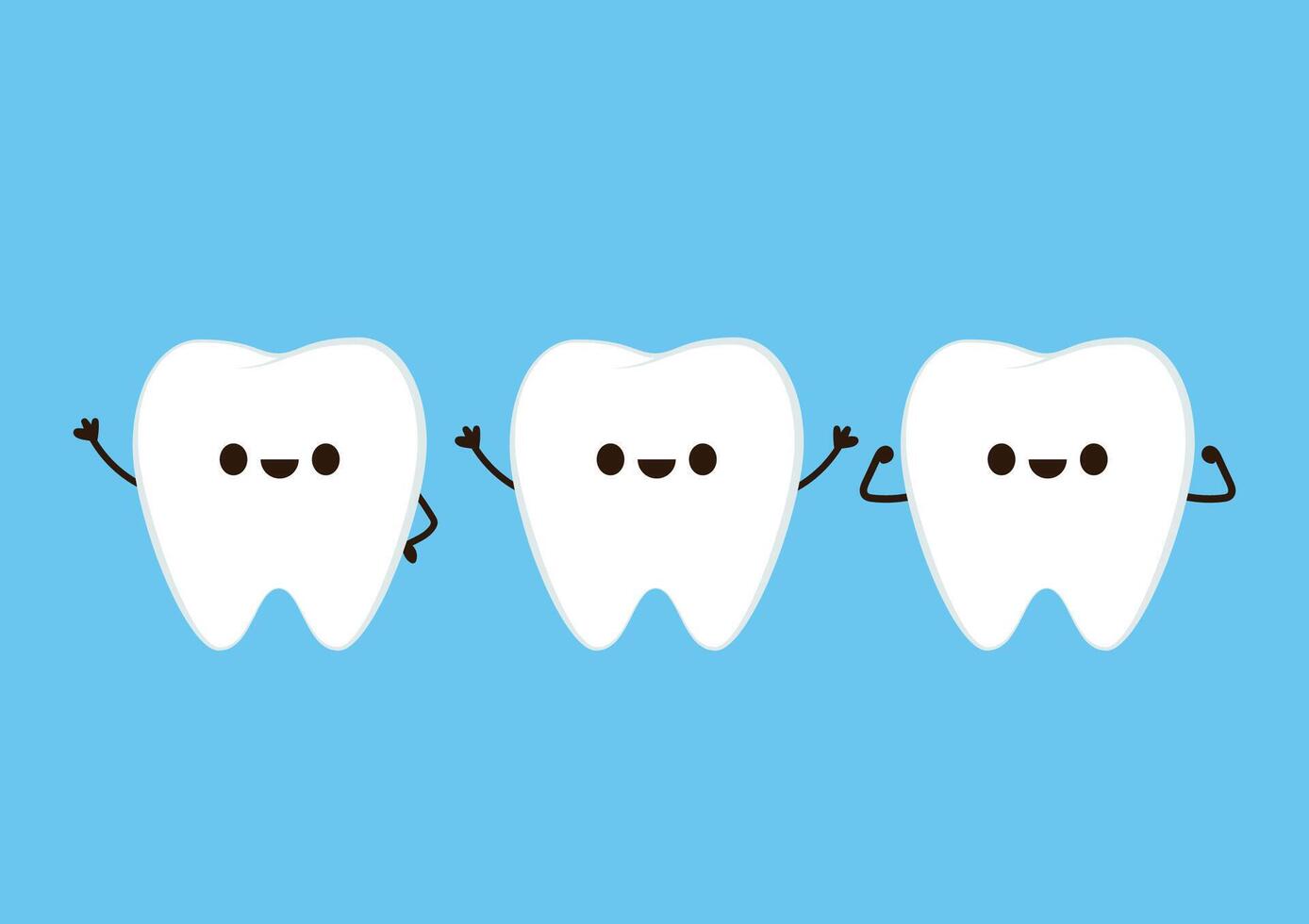 Teeth cartoon . character design. vector