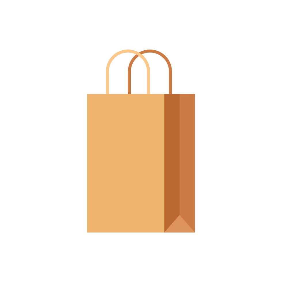 Paper bag . Paper bag on white background. vector