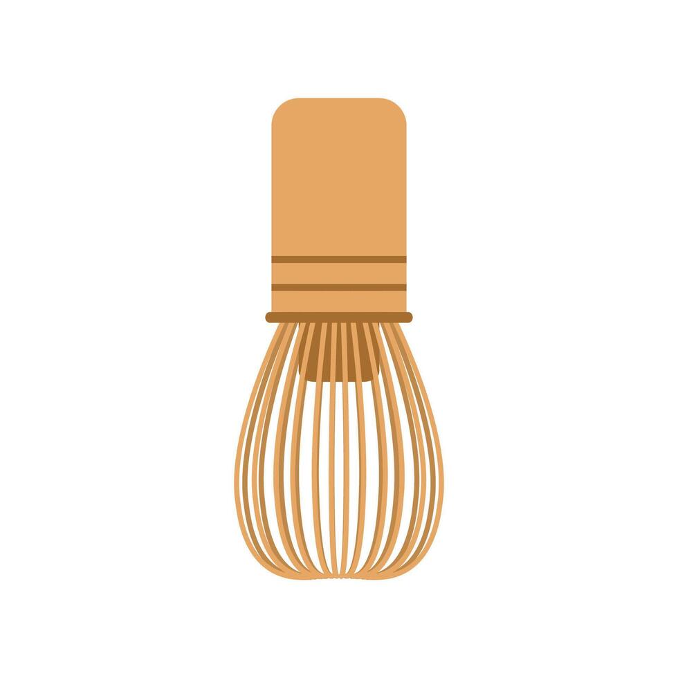 Matcha whisk . Matcha whisk on pastel background. vector