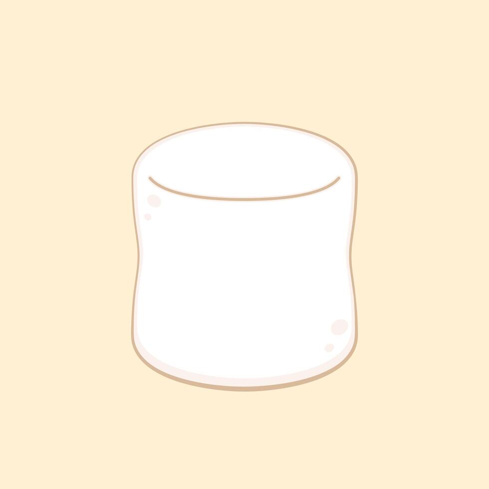 Marshmallow cartoon . Marshmallow on white background. Marshmallow icon. vector