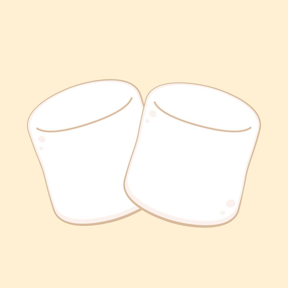 Marshmallow cartoon . Marshmallow on white background. Marshmallow icon. vector
