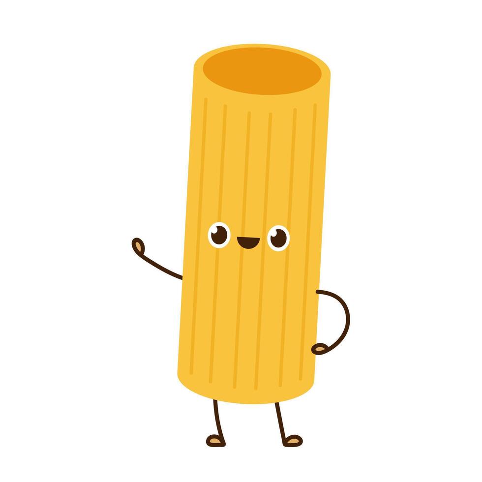 Pasta noodles character design. Pasta noodles on white background. vector