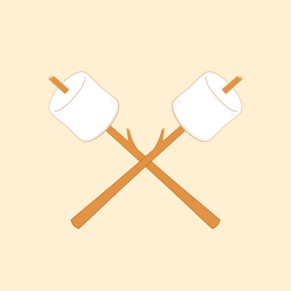 Marshmallow cartoon . Marshmallow on white background. Marshmallow icon. vector