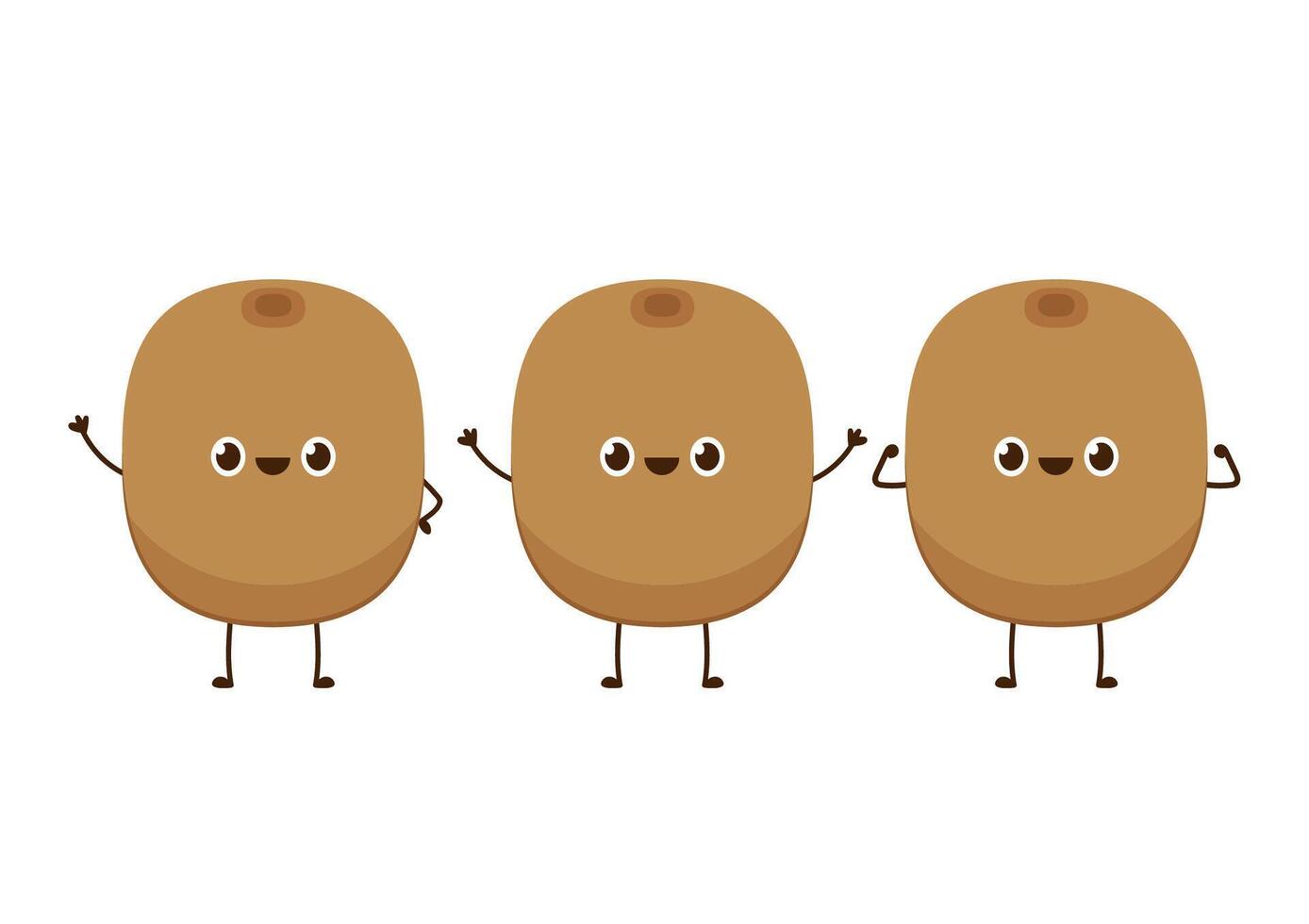 Kiwi character design. Kiwi on white background. Kiwi . vector
