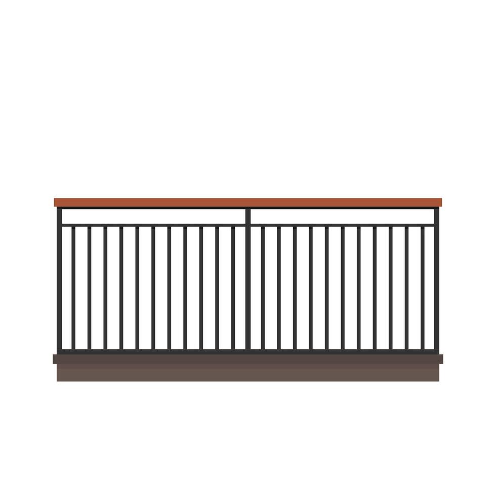 Balcony cartoon . Railing . Fence . vector
