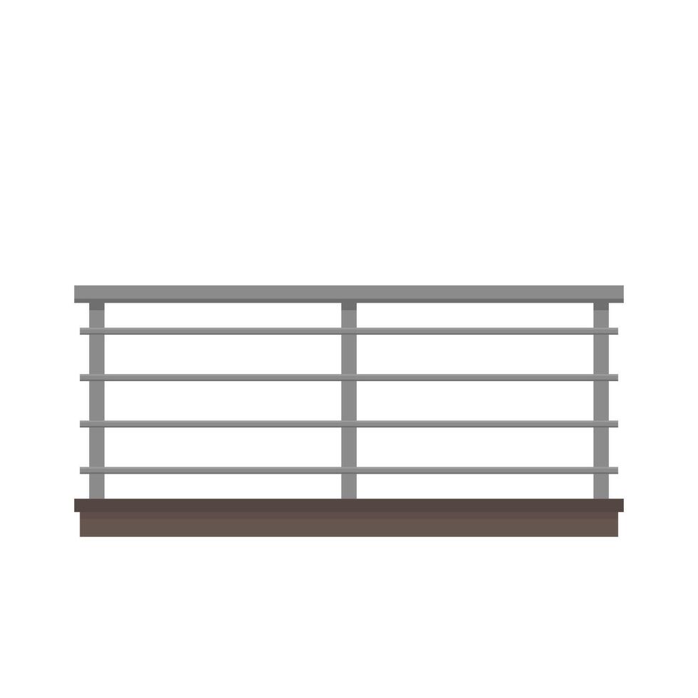 Balcony cartoon . Railing . Fence . vector