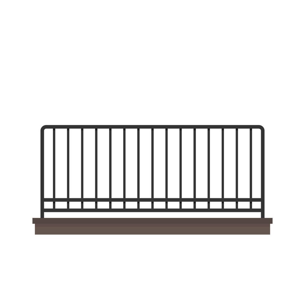 Balcony cartoon . Railing . Fence . vector