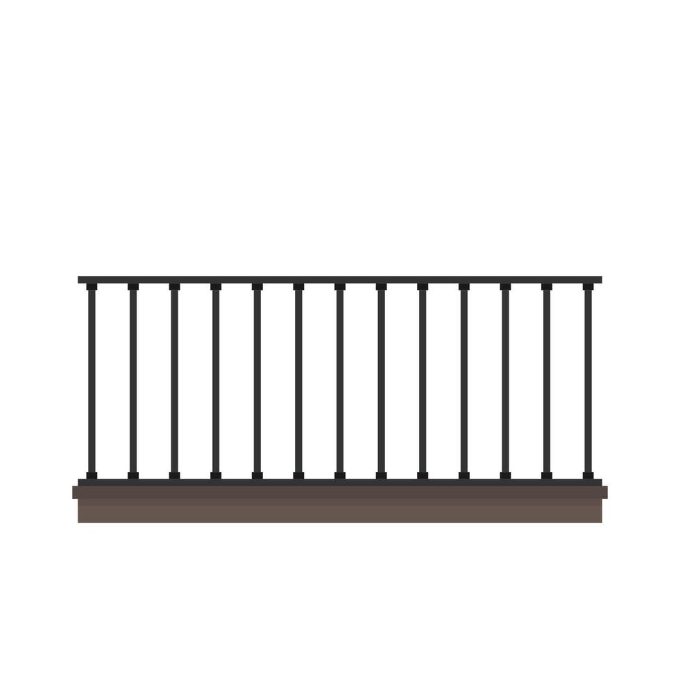 Balcony cartoon . Railing . Fence . vector