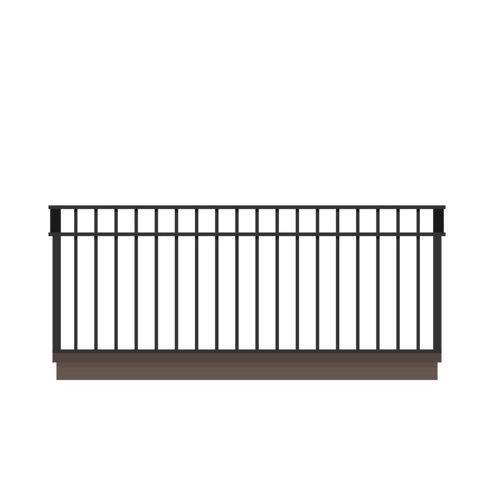 Balcony cartoon . Railing . Fence . vector
