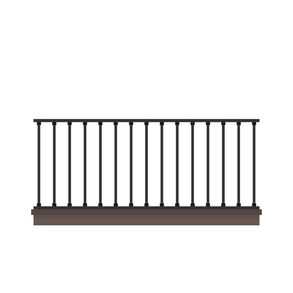 Balcony cartoon . Railing . Fence . vector