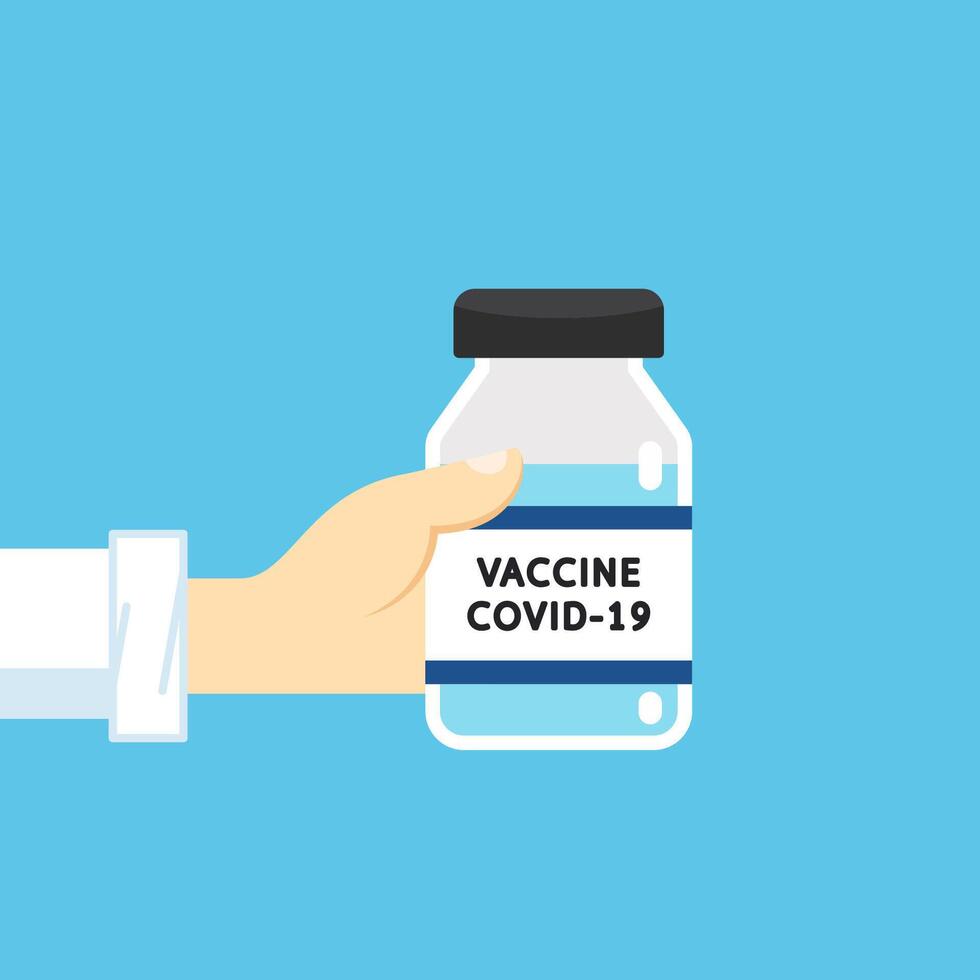 Vaccine Covid-19 . Syringe and Vaccine . Coronavirus swab in test tube . Covid-19 Testing Swab Kit. vector