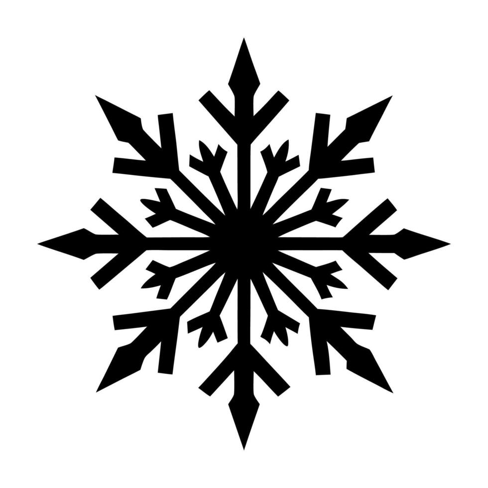 Detailed Snowflake With Elaborate Branches vector