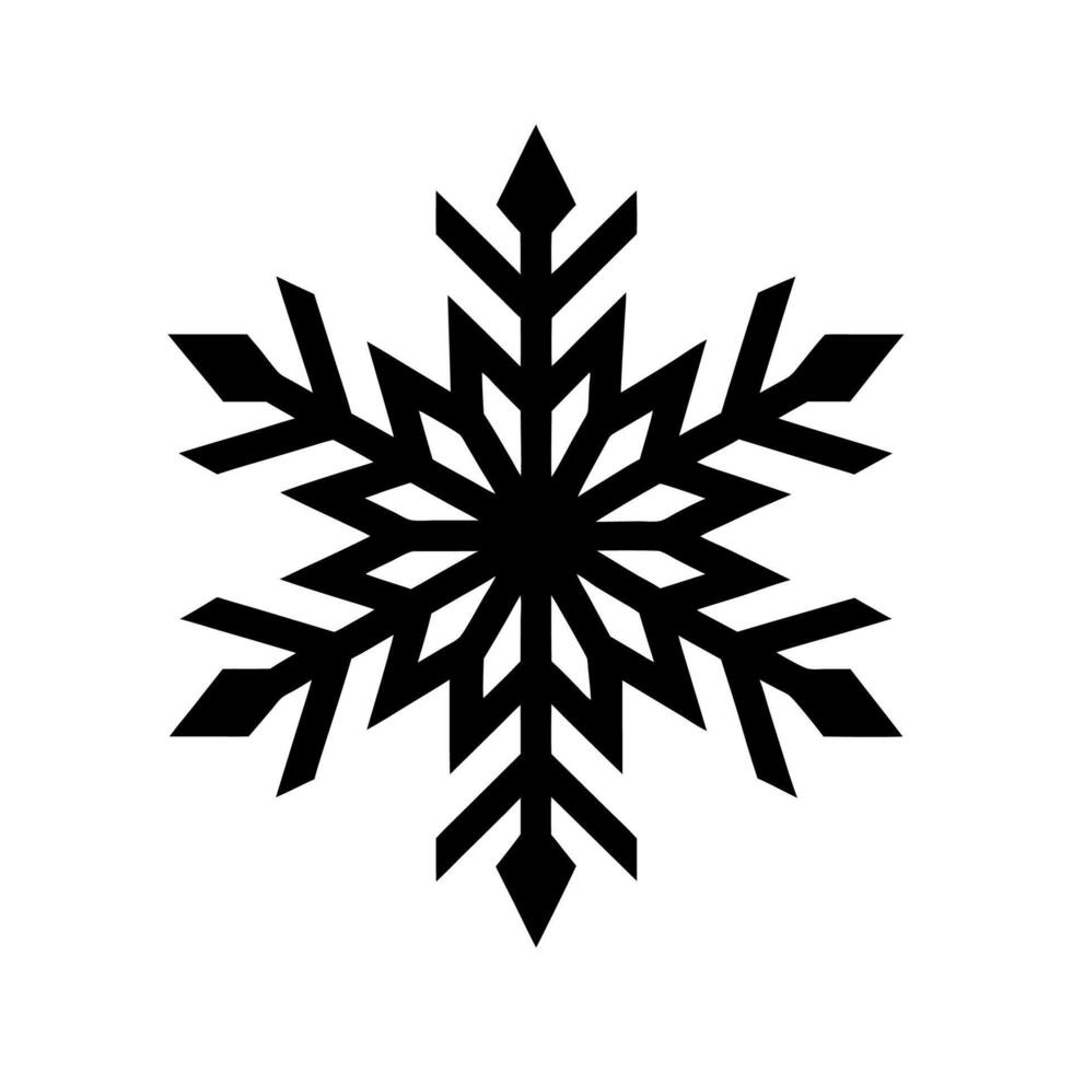 A Snowflake Featuring Elaborate, Detailed Branches vector