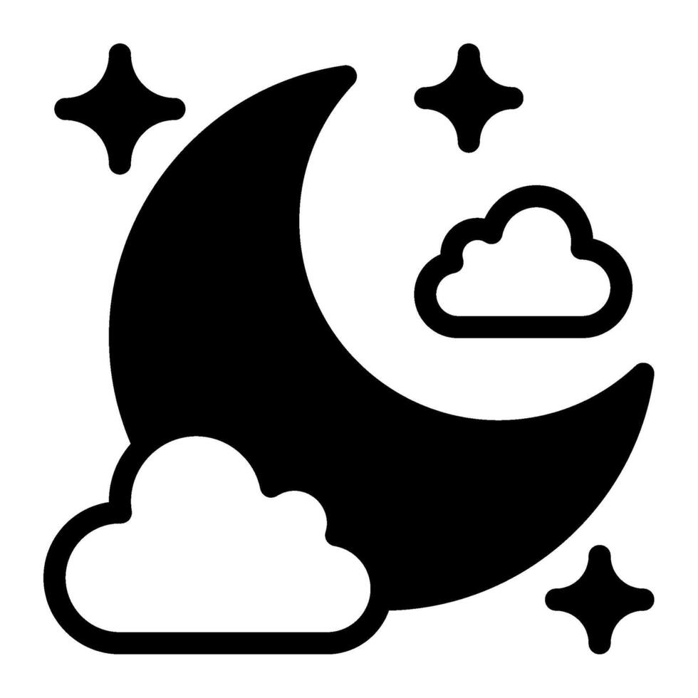 Moon Moonlight Icon for web, app, infographic etc vector