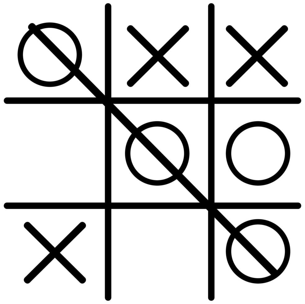 tic tac toe simple vector