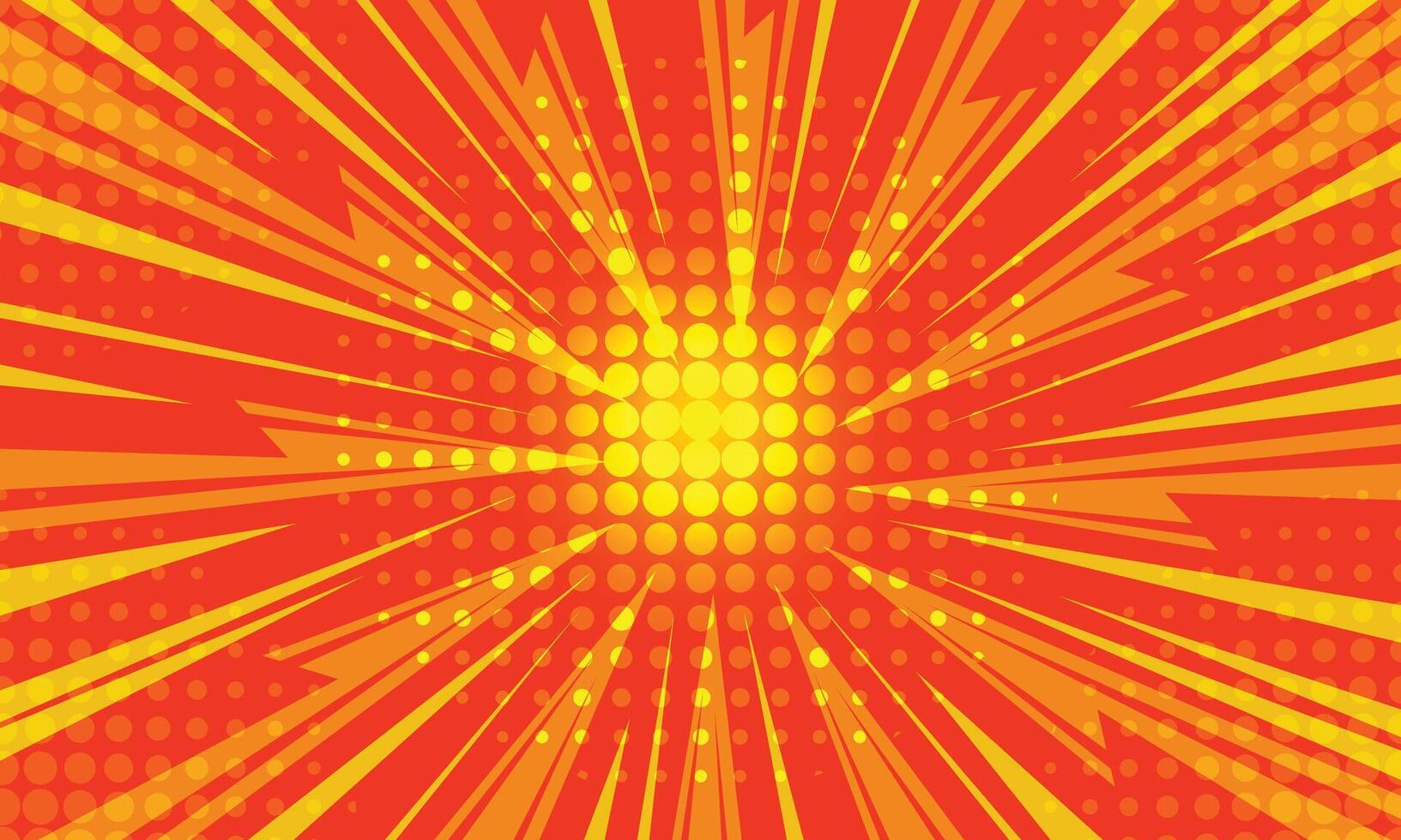 Comic radial lines retro pop art background vector