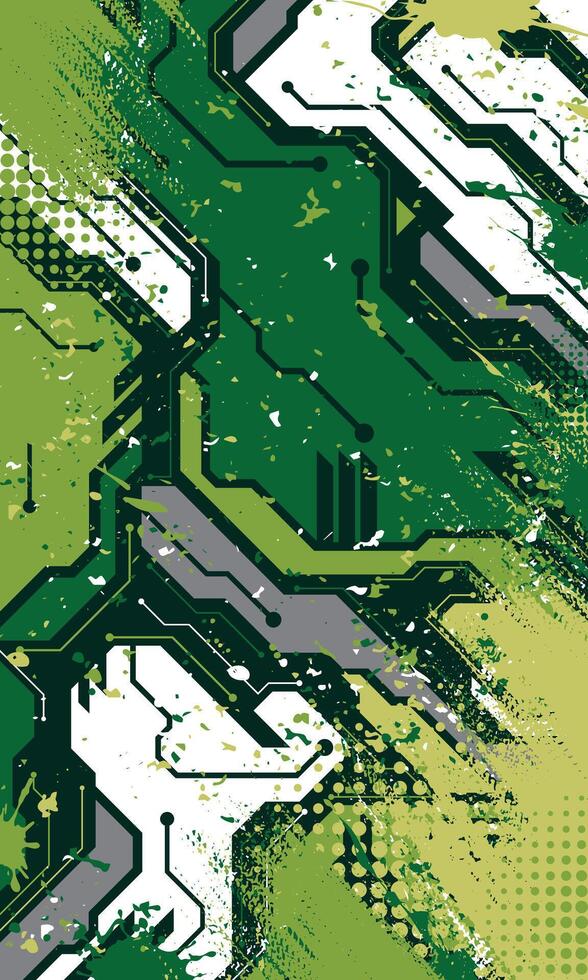 Futuristic geometric abstract background grunge brush strokes for jersey fabric, racing, car wrap stickers, cycling, football, gaming vector