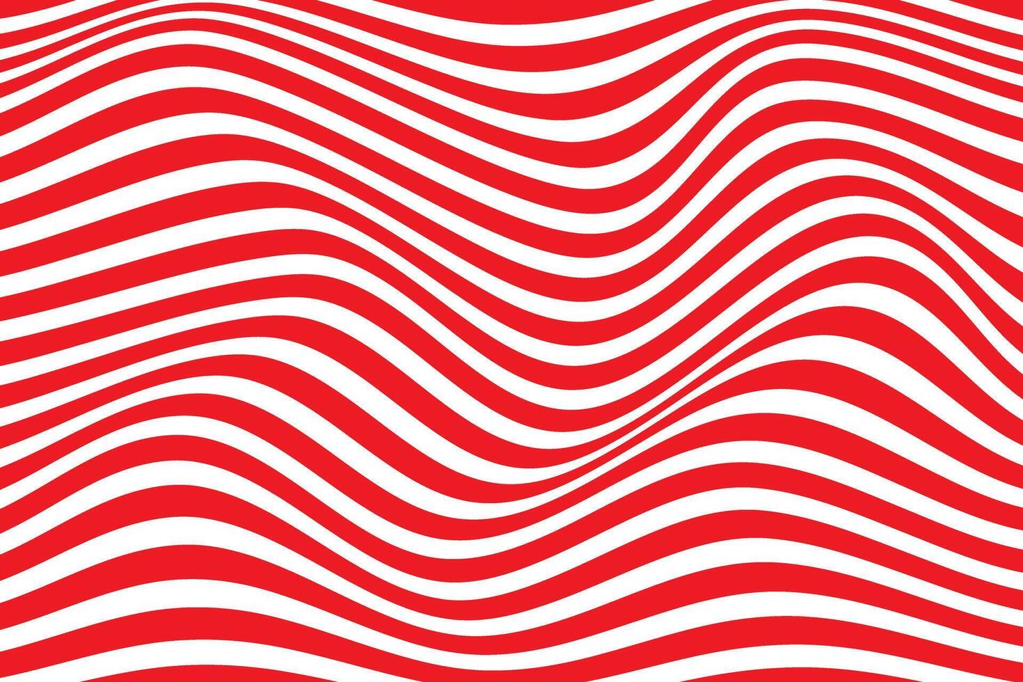 simple abstract red color distort wavy line pattern a white background with red lines vector