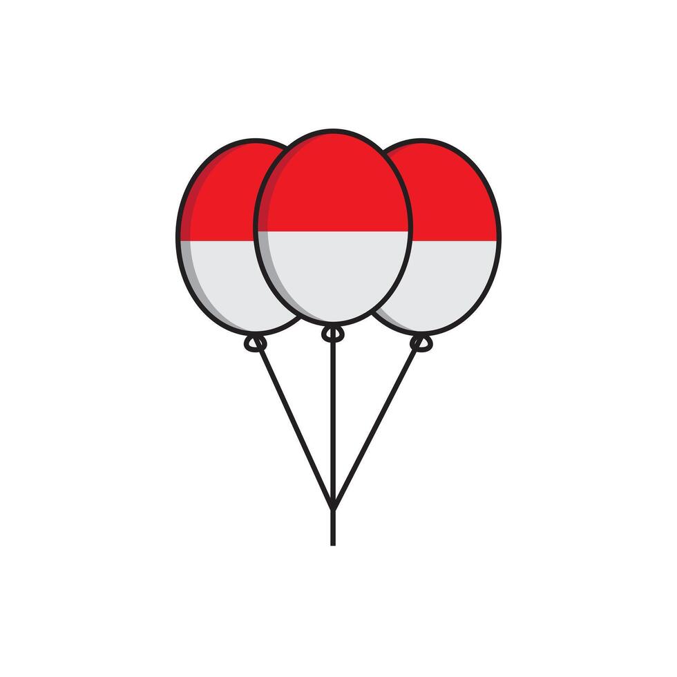 RED AND WHITE BALLOONS WITH A WHITE BACKGROUND vector